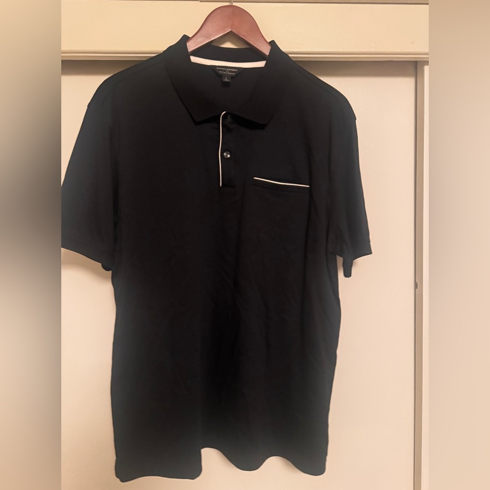 Banana Republic Luxe Touch Performance Polo Shirt, black